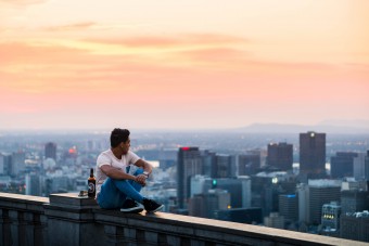 Vue sur la ville depuis le chalet du Mont-Royal