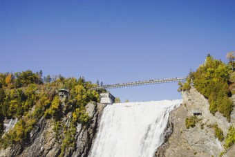 La Passerelle au dessus des chutes de Montmorency