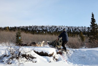Franchissement de talus avec le traineau